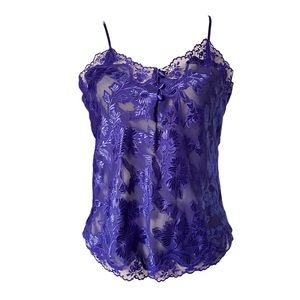 Vintage La Senza Jacquard and Lace Cami, Tags Attached